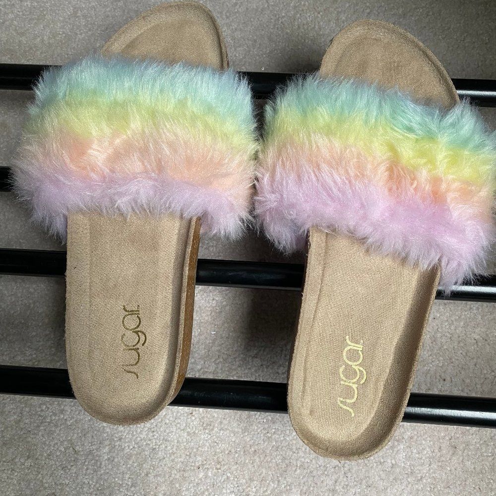 Sugar Women Bravos Plush Slide Sandals - New Nwob View 2